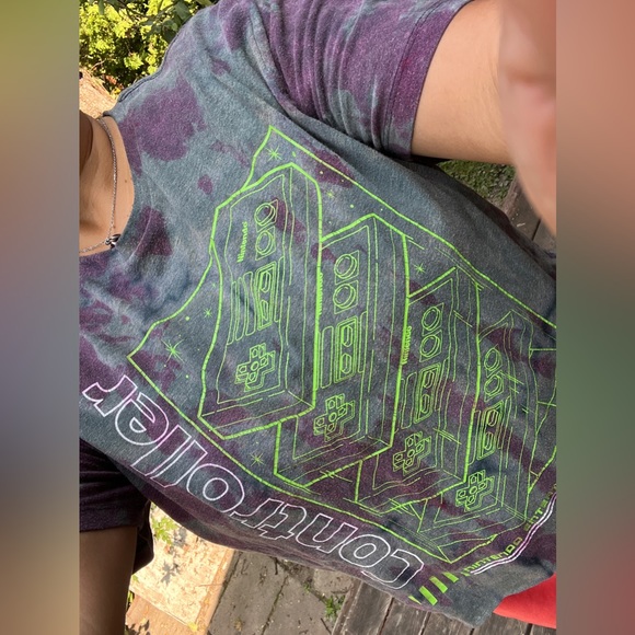 Nintendo Controller Game Atari Vintage Crop Tee Shirt Top Anime Distressed Boxy - Picture 4 of 5